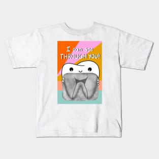 Tooth with x-ray illustration - I can see through you! - for Kids T-Shirt